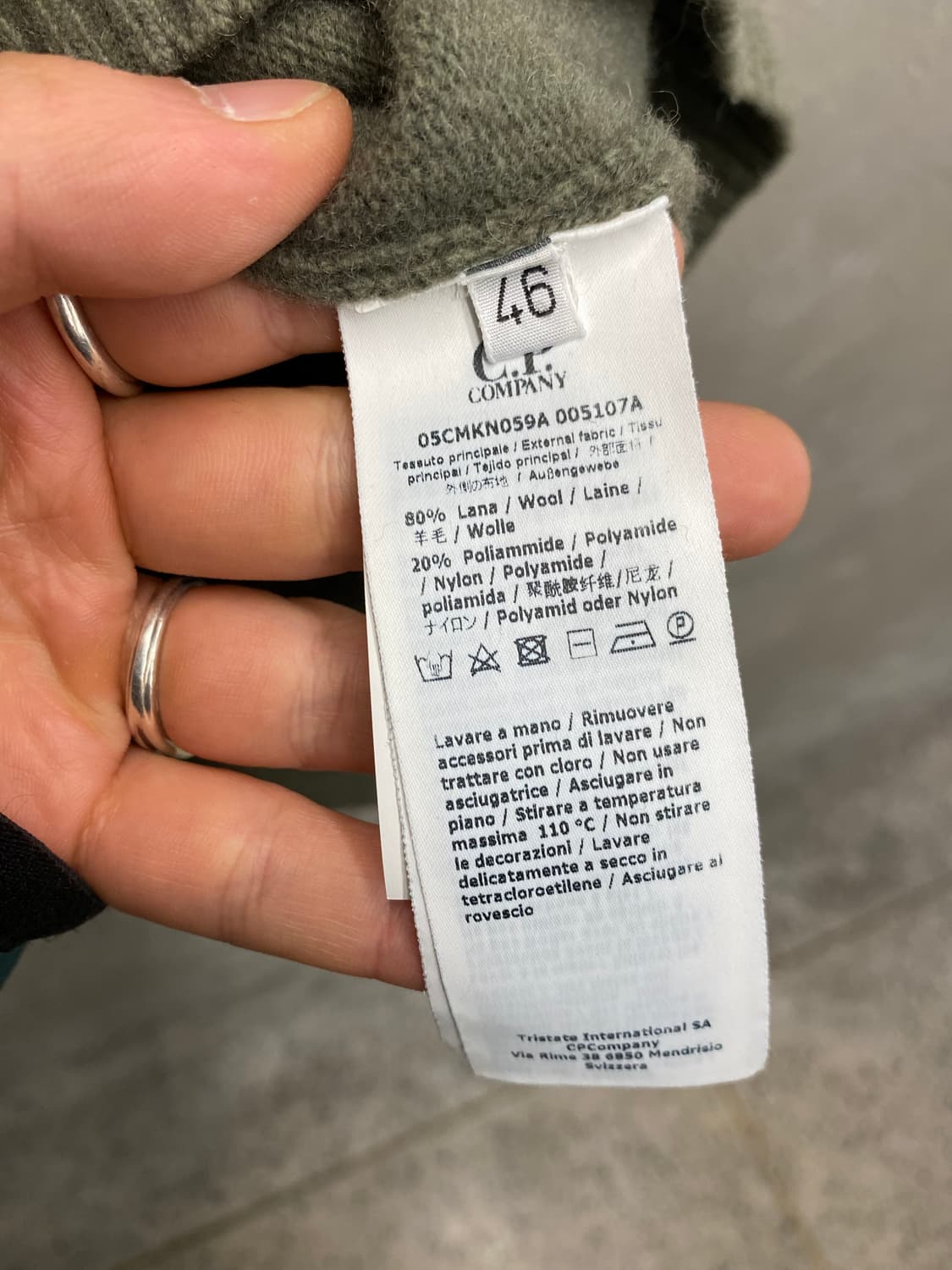 [46] C.P Company 씨피컴퍼니 올리브 그린 울 니트 상품이미지7