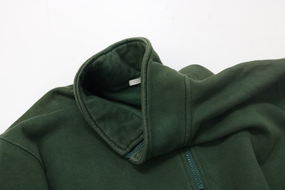선페이딩 빈티지 딥 그린 하프 집업 기모 스웻셔츠 (XL) 상품이미지5