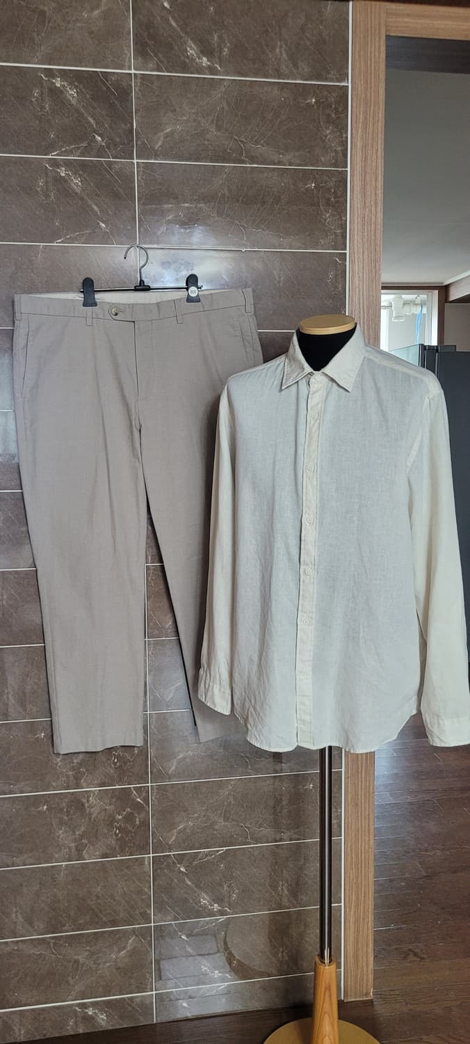 👔남성105사이즈👔지오지아 셔츠  마혼방(55%) 상품이미지1