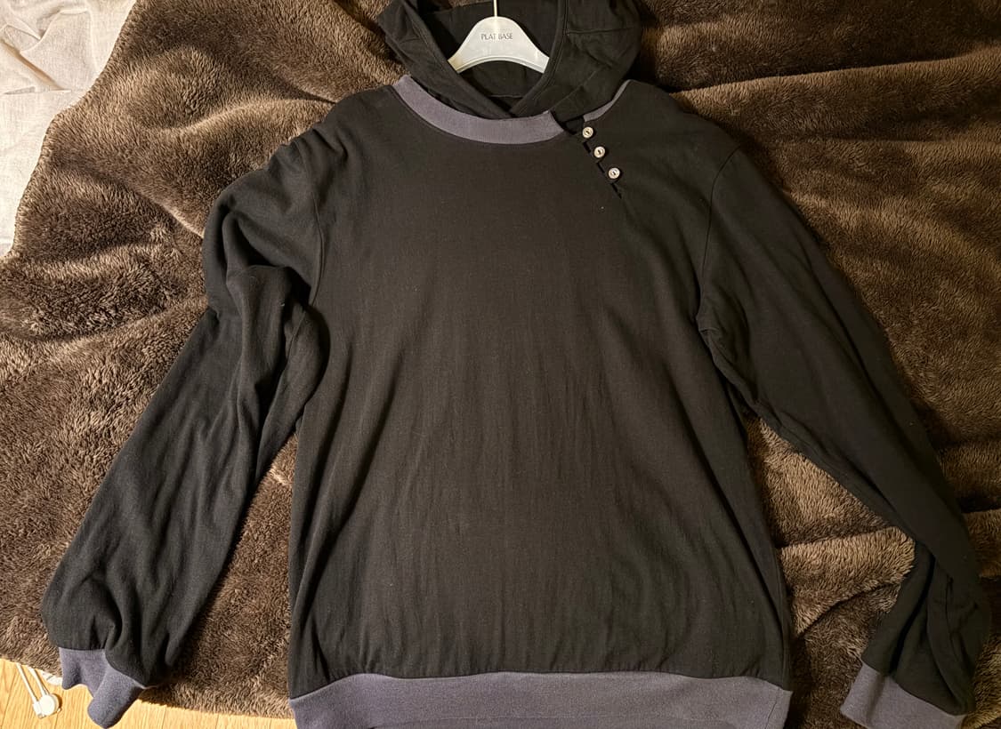 해칭룸 후드 Dual Hoodie Black 상품이미지2