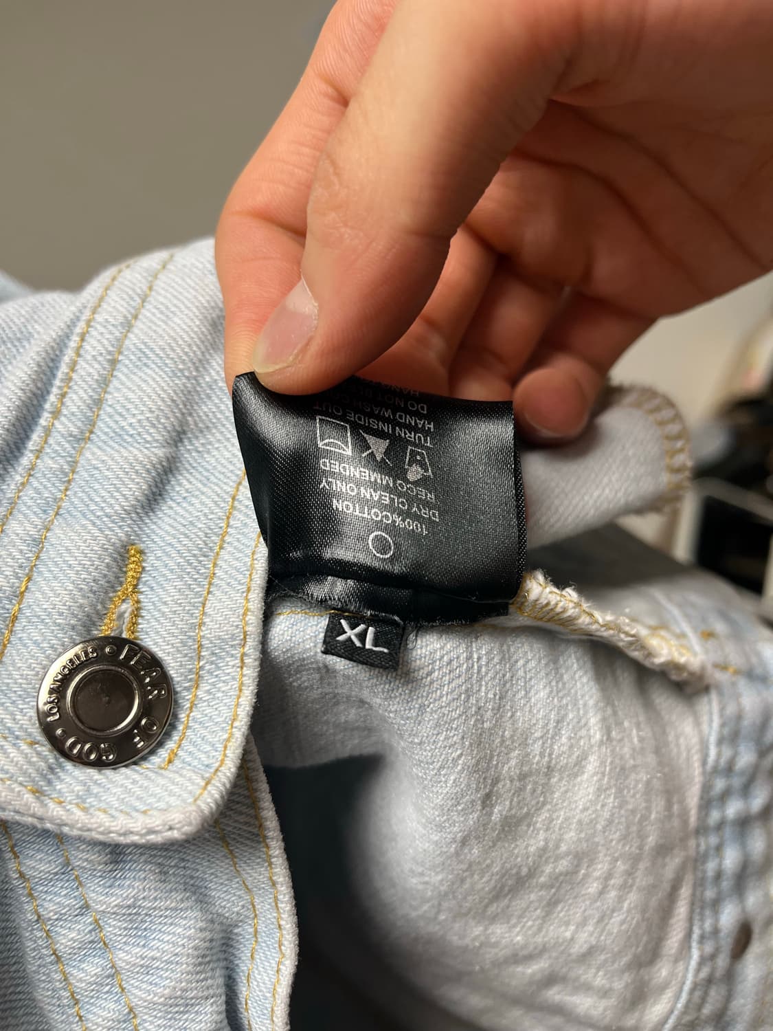 Fear of god kanye pablo denim jacket 100 상품이미지7