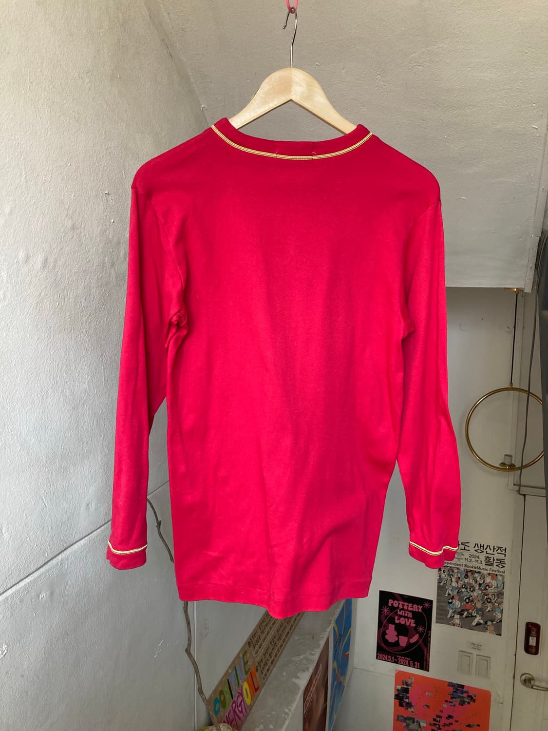 엘르 ELLE 핑크 하트버튼 가디건 상품이미지5