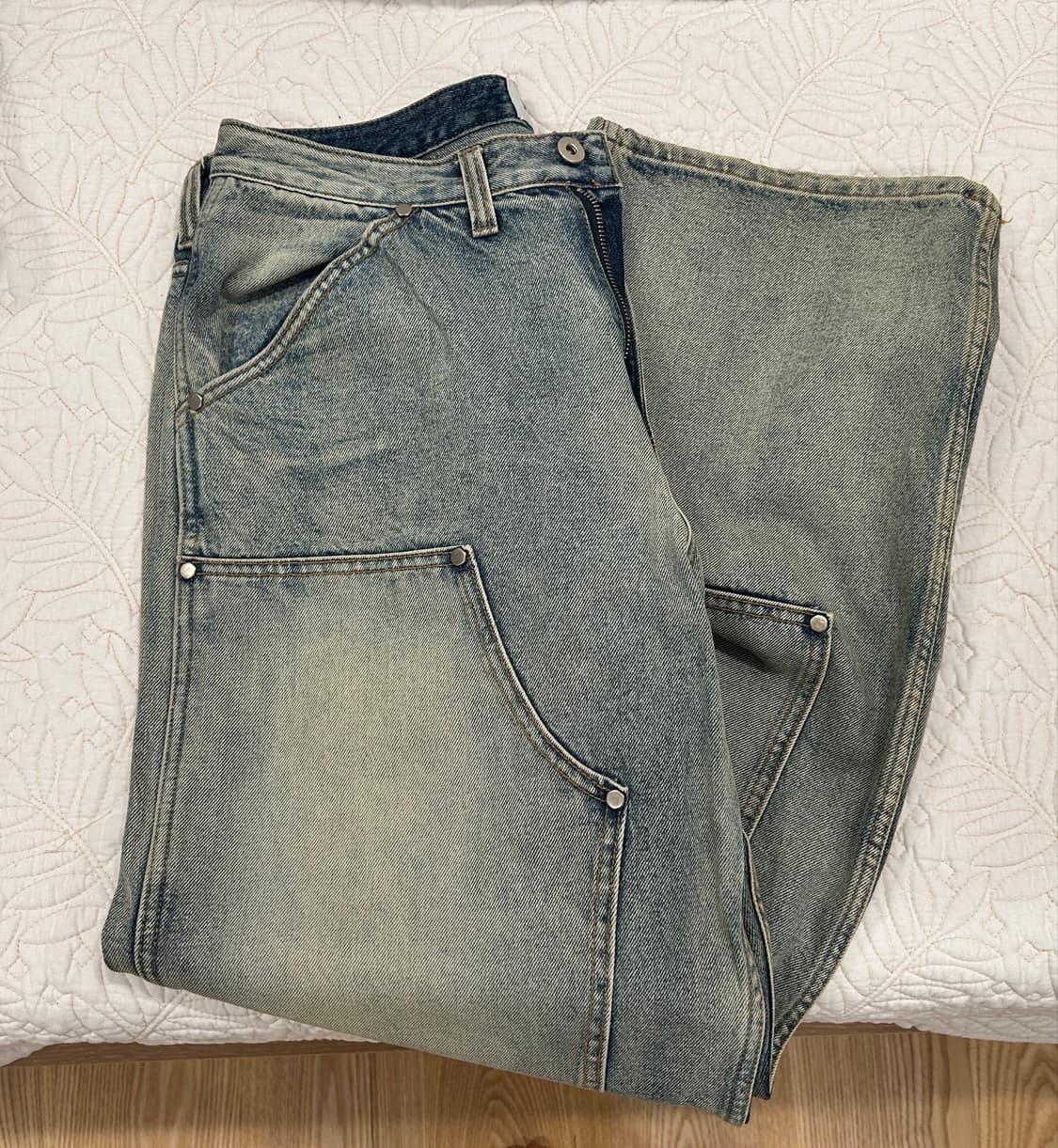 [M] 유먼트 더블니 데님 상품이미지1