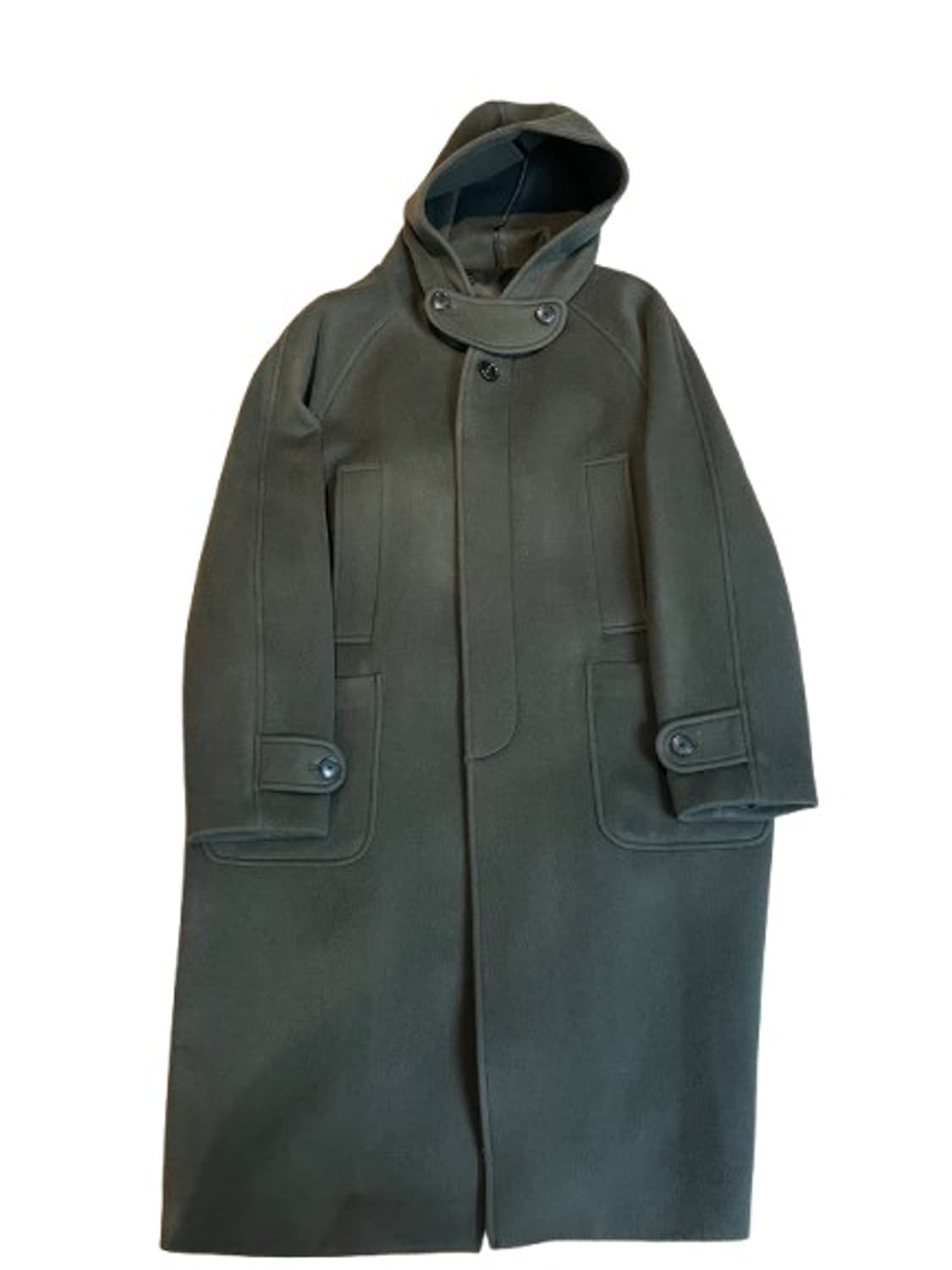 일꼬르소 히든 버튼 후드 코트 올리브 상품이미지1