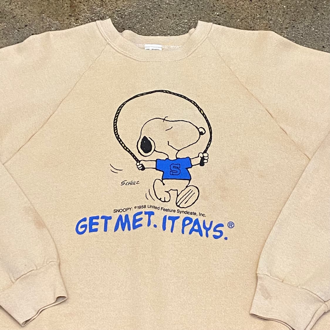 90s Made in USA 미국 빈티지 프루트오브더룸 스누피 맨투맨 상품이미지2