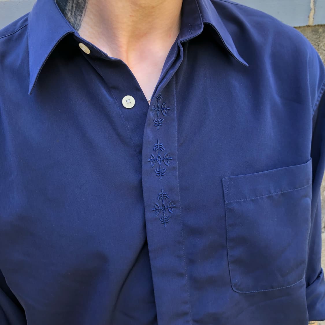 Japan vintage hidden button shirts 상품이미지4