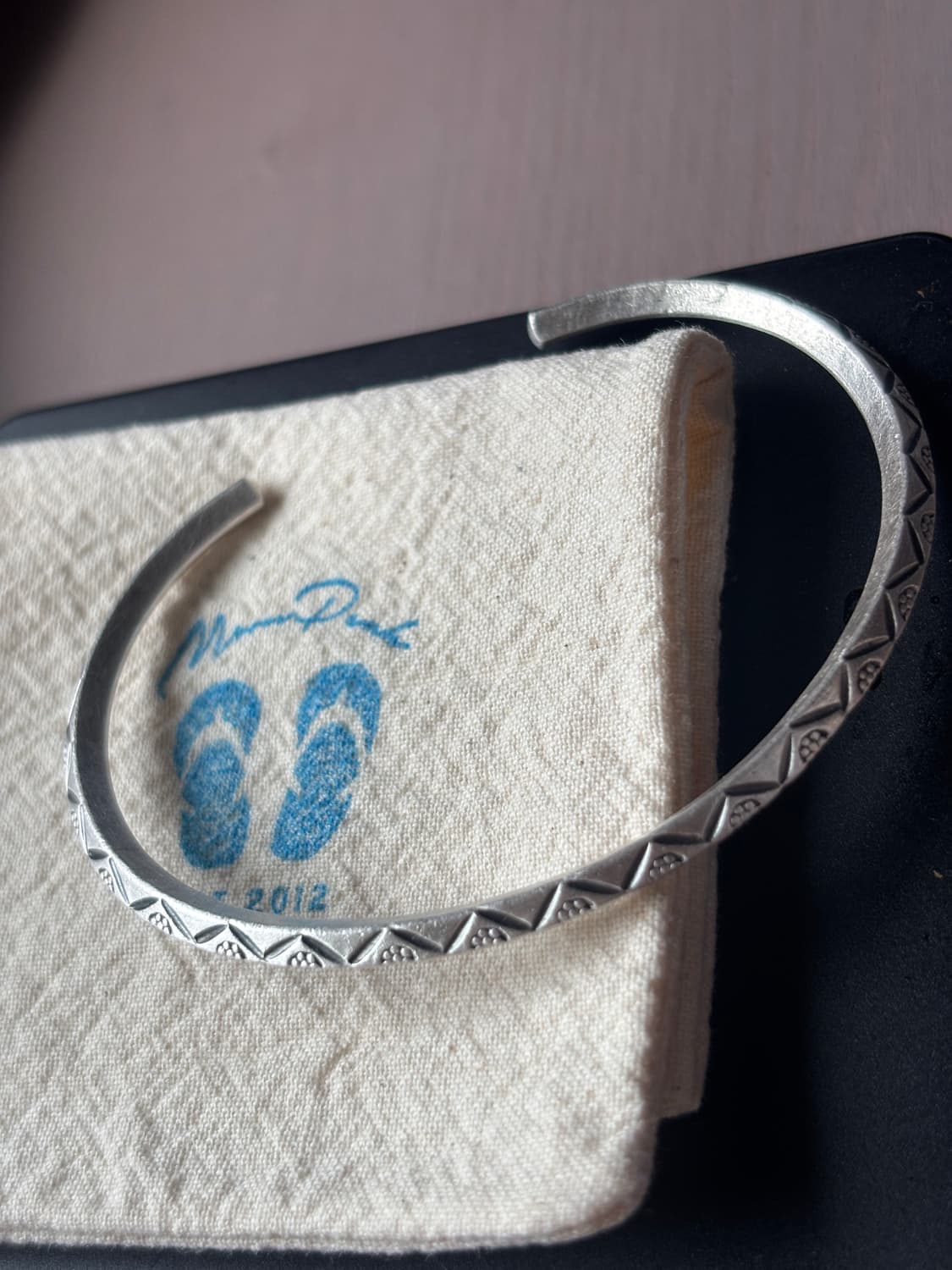 카렌 실버 각인 오픈 뱅글 (13.7g / 남녀공용 새상품) 상품이미지1