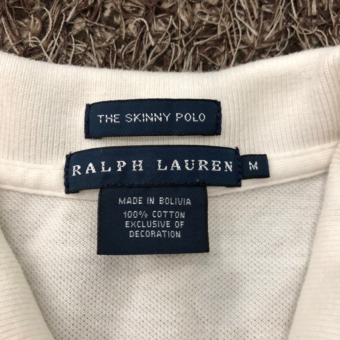 M 폴로 랄프로렌 화이트 카라 PK 반팔 티셔츠 상품이미지3