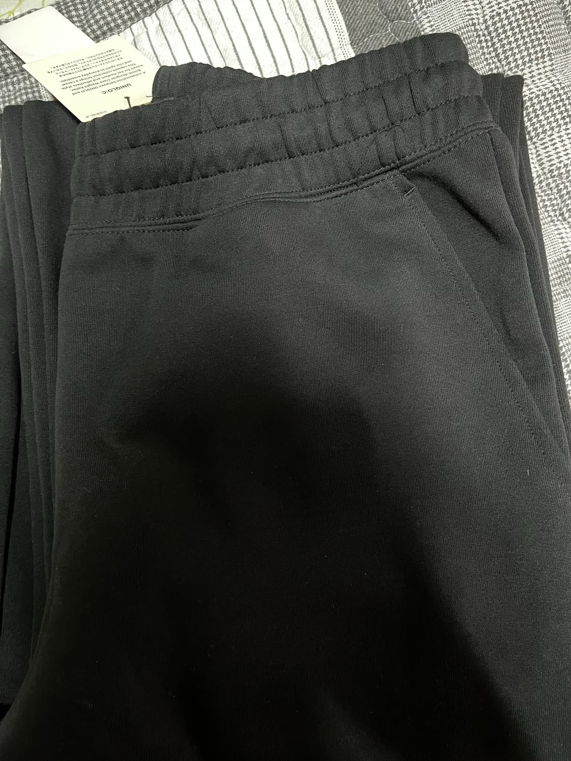 (M) 유니클로c 스웨트팬츠 블랙 새상품 긴기장 상품이미지1