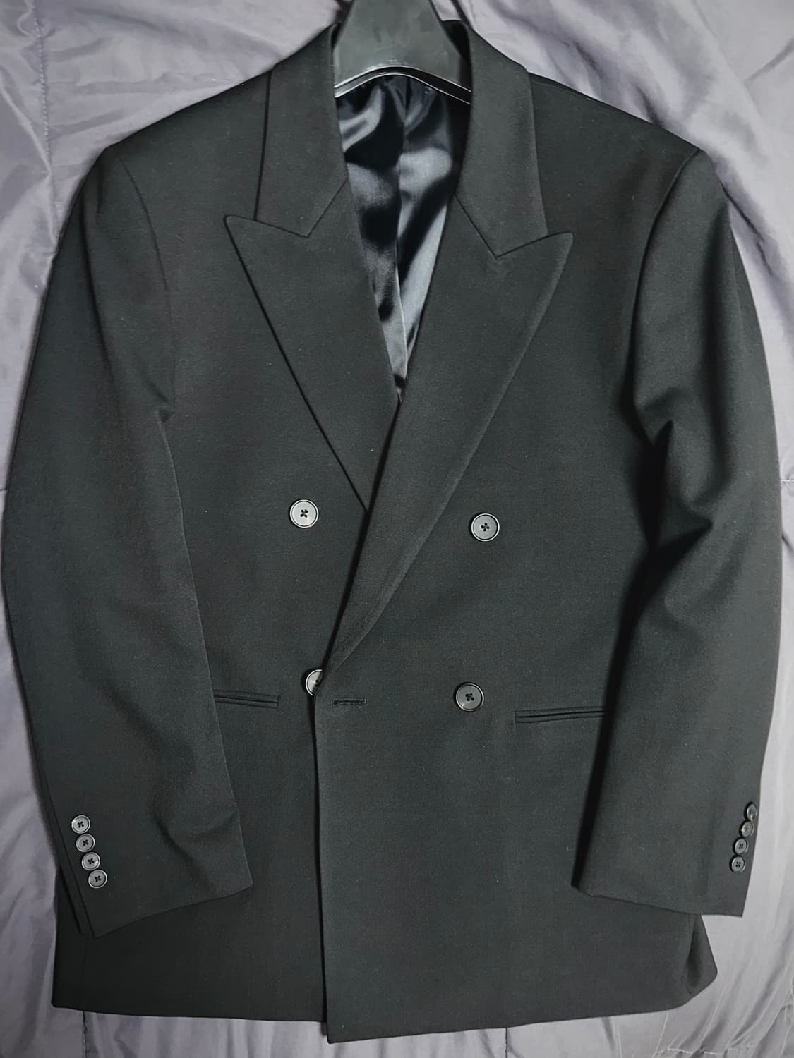 무신사스탠다드 오버사이즈 더블 브레스티드 블레이저 L 블랙 새상품 상품이미지1