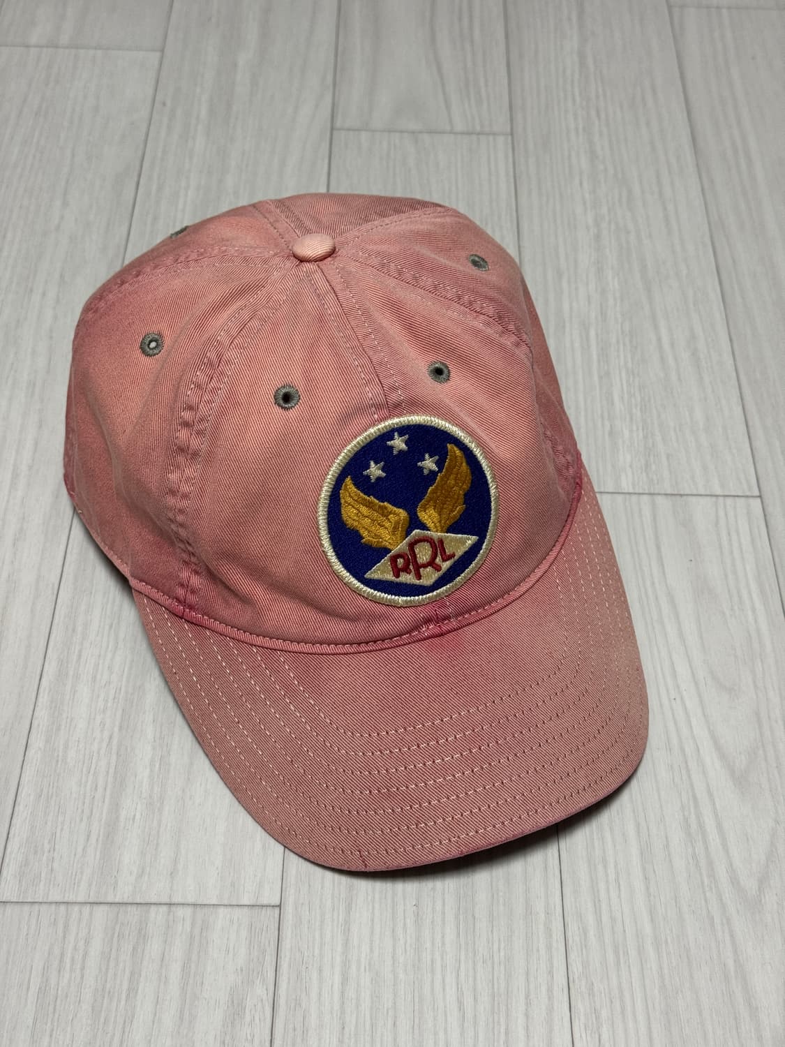 더블알엘 RRL 윙 로고 볼캡 핑크 (페이디드 레드) 상품이미지2