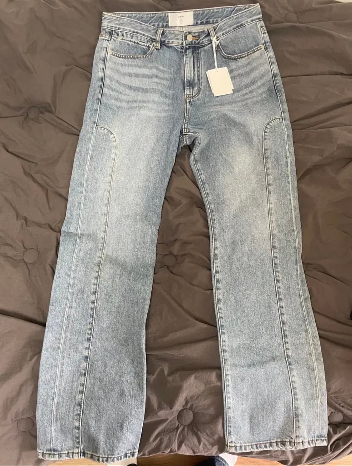 랩101 톰 사이드 라운딩 미드 블루 스톤워시 32사이즈 상품이미지2