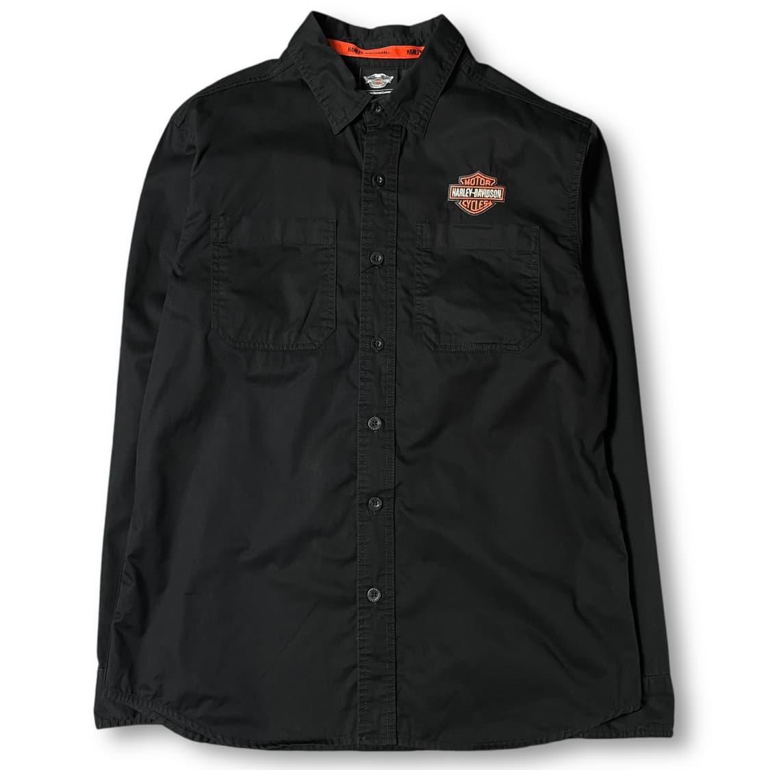 할리데이비슨 로고패치 블랙 긴팔 셔츠 슬림핏 M 상품이미지1