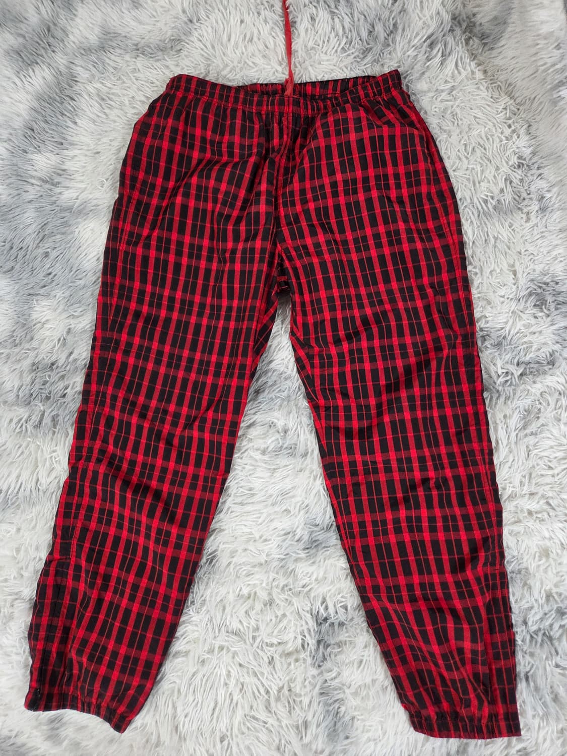 슈프림 나일론 체크 트랙 팬츠 레드 상품이미지2