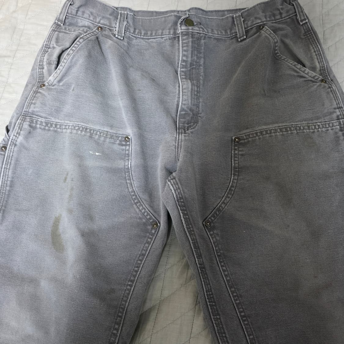 [38X30] 빈티지 칼하트 더블니 B136 GVL 하드페이드 G-5 상품이미지3