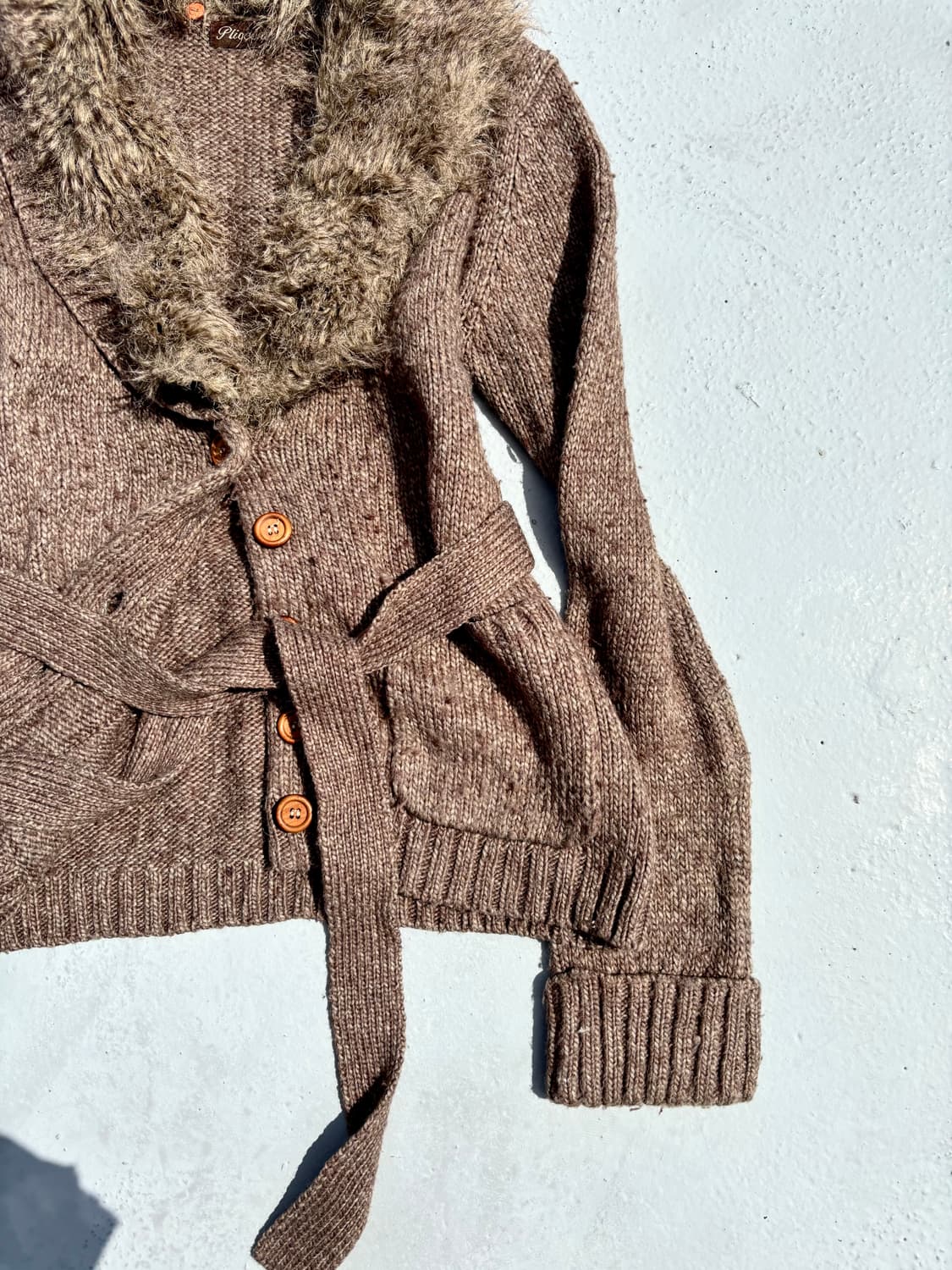“Vintage” V-Kei Mood Fur Detail Brown Ca 상품이미지8