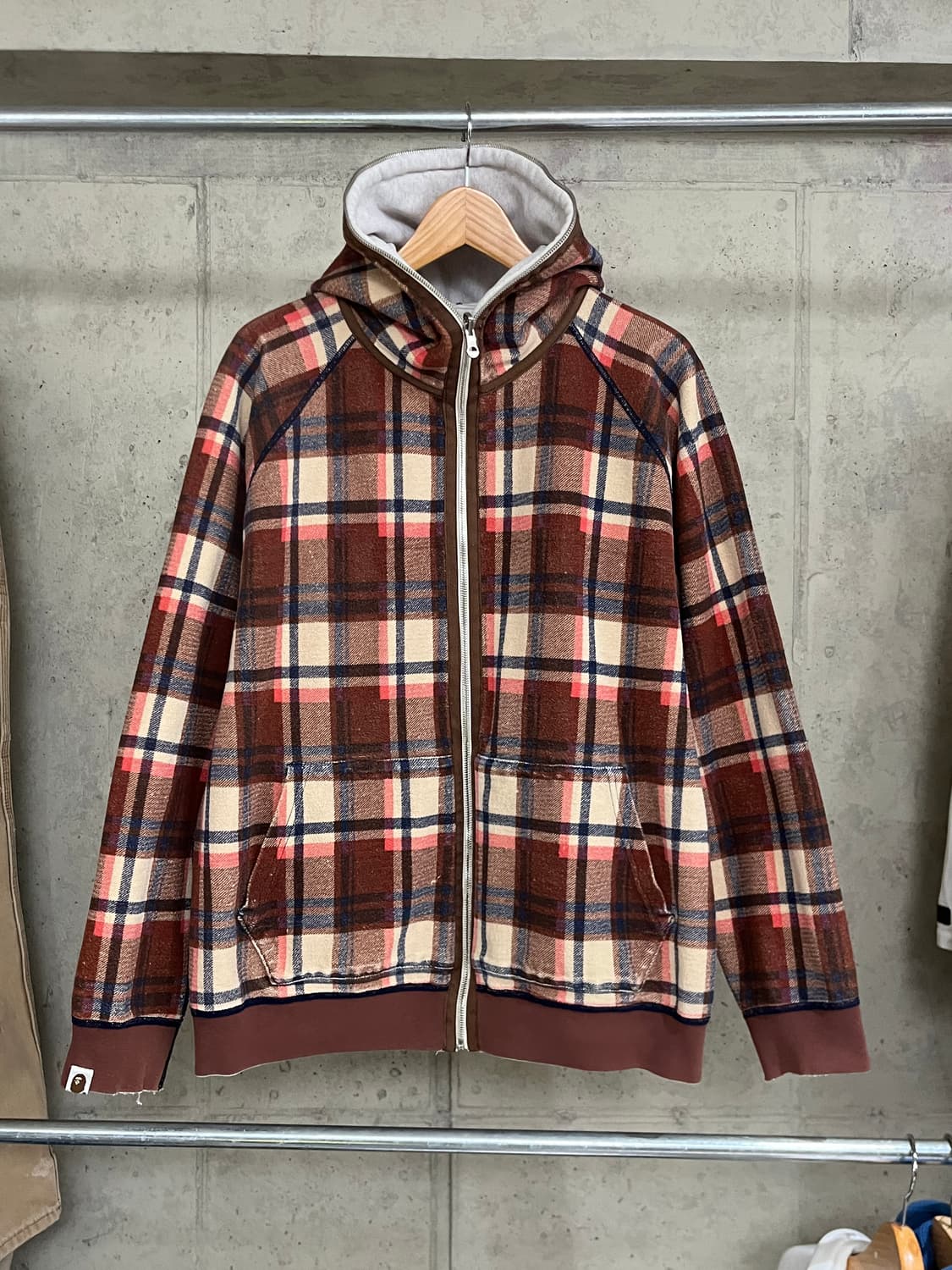 00's BAPE Reversible Check Hood Zip Up 상품이미지8