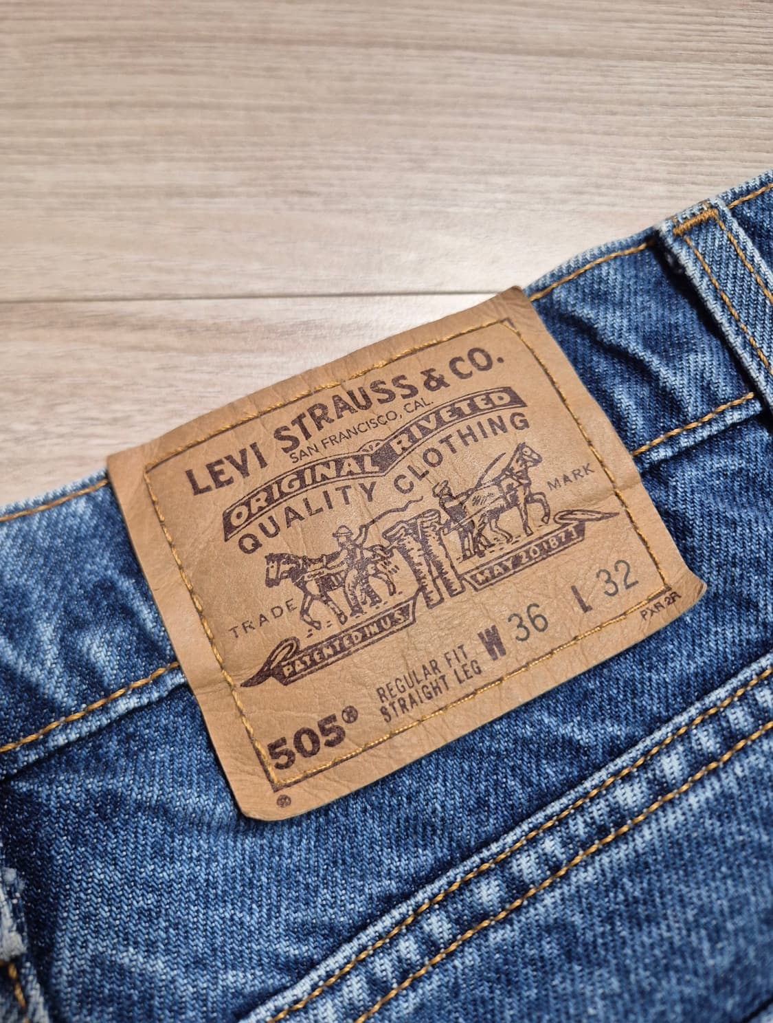 1997 Levi's 505-0215 오렌지 택 (36X32) 상품이미지7