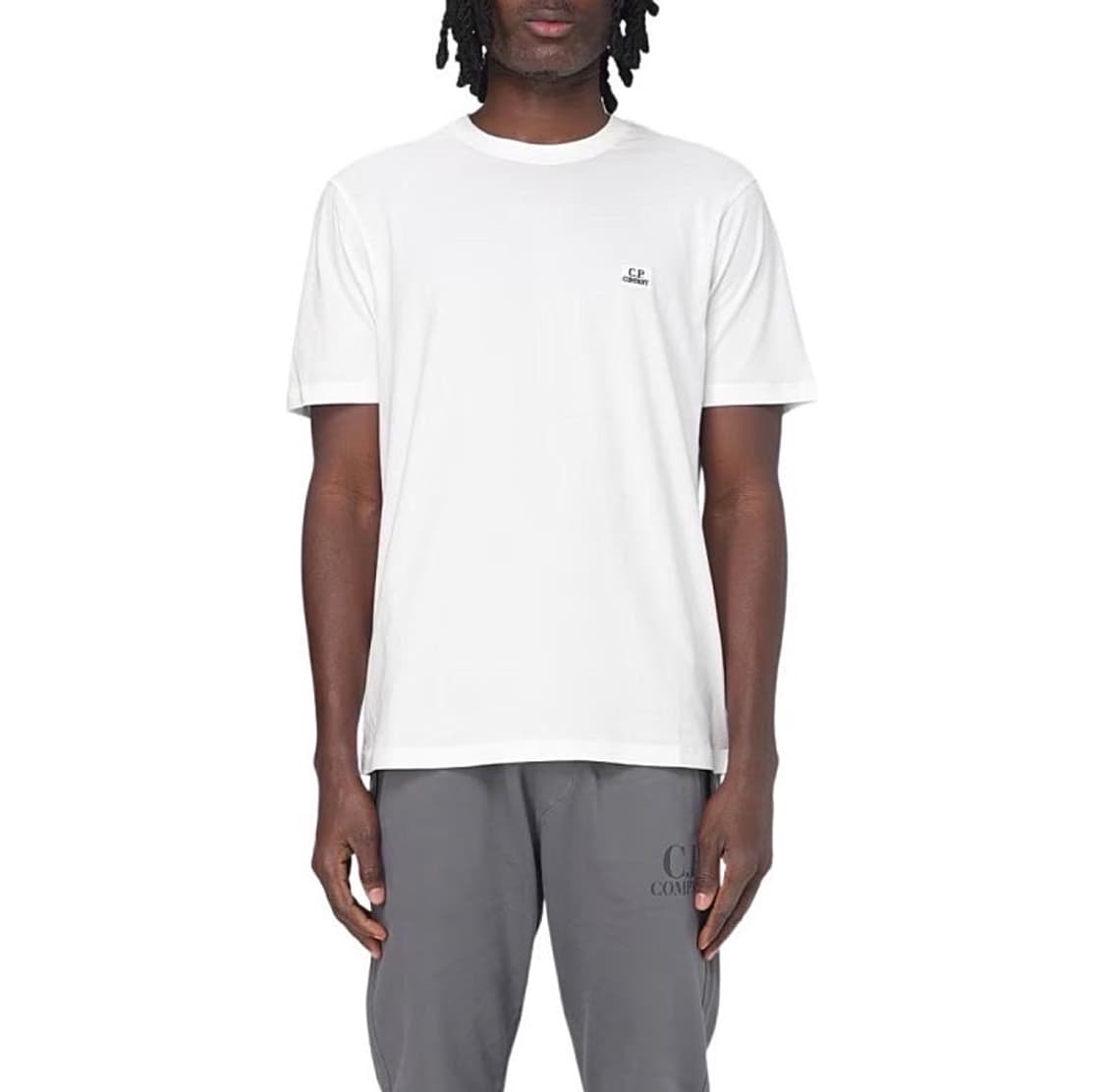 (정품/새상품) 씨피컴퍼니 남성 화이트 로고 패치 티셔츠 상품이미지4