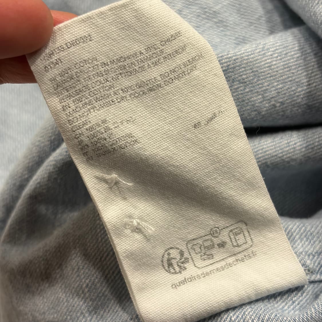 [XL] 아미 스몰 하트 데님 셔츠 청 C282 상품이미지8