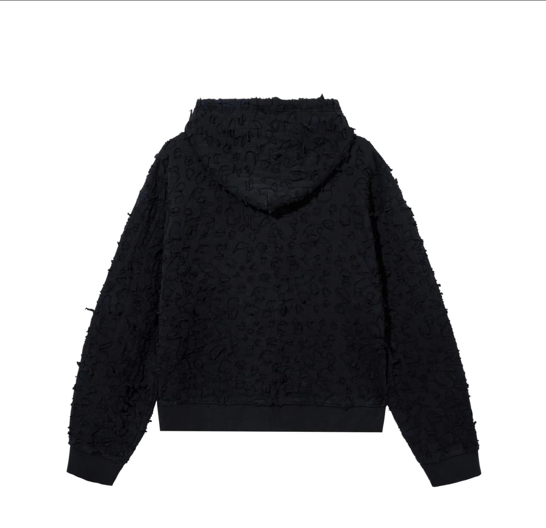 [L] REVENGE 리벤지 아치 로고 자수 후드 블랙 레드 상품이미지2