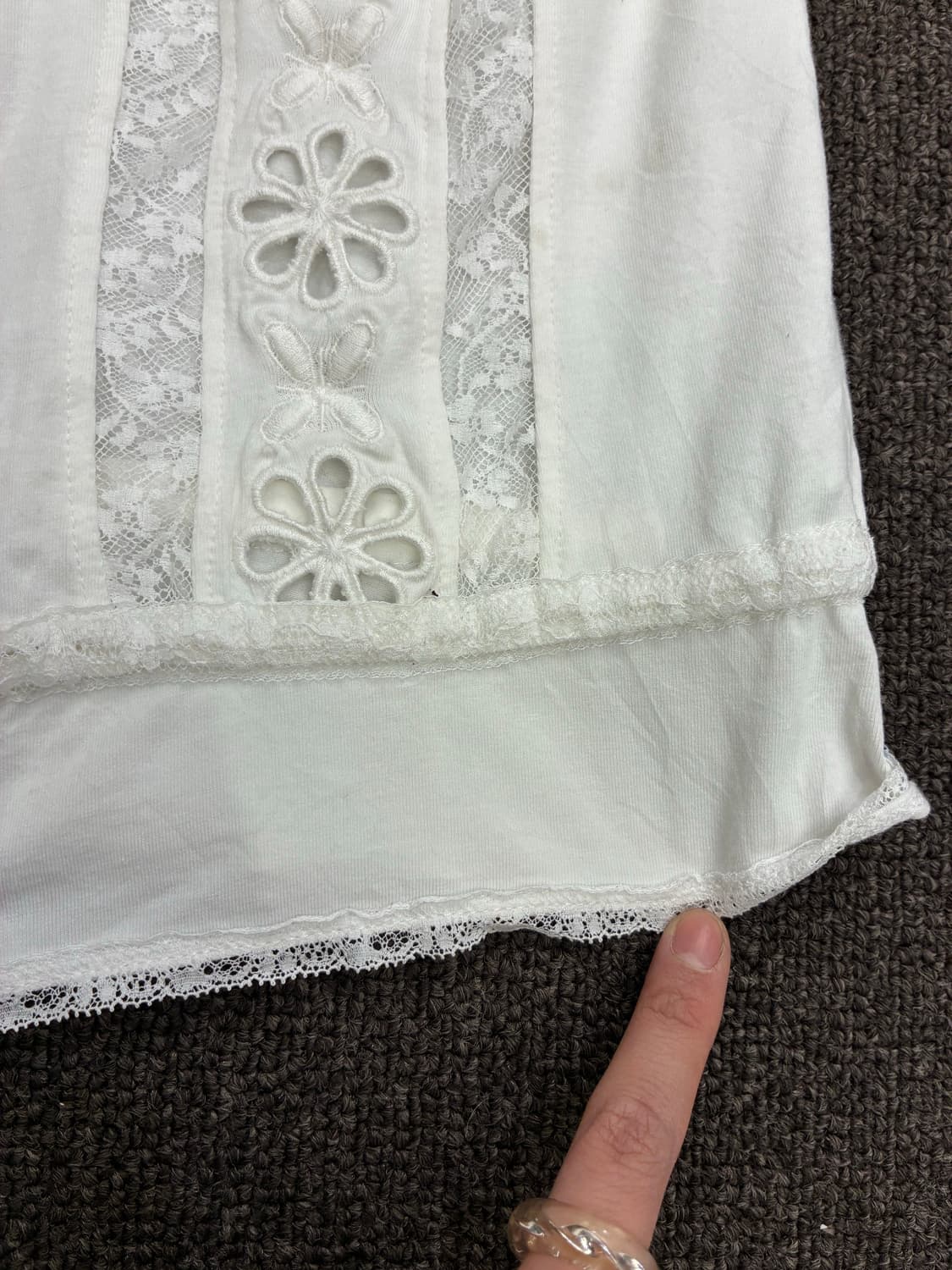 2)Japanese vintage 여성 꽃 펀칭 단추 포인트 블라우스 상품이미지5