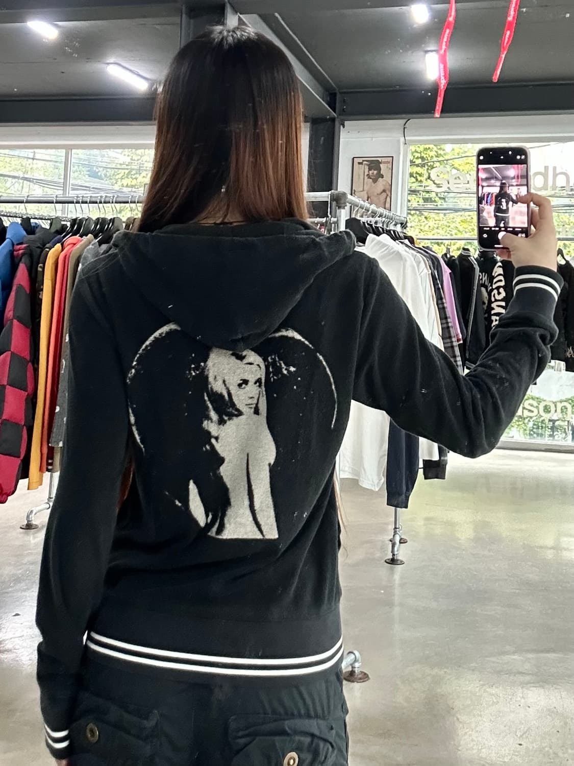 히스테릭글래머 히스걸빅로고 후드집업 상품이미지1