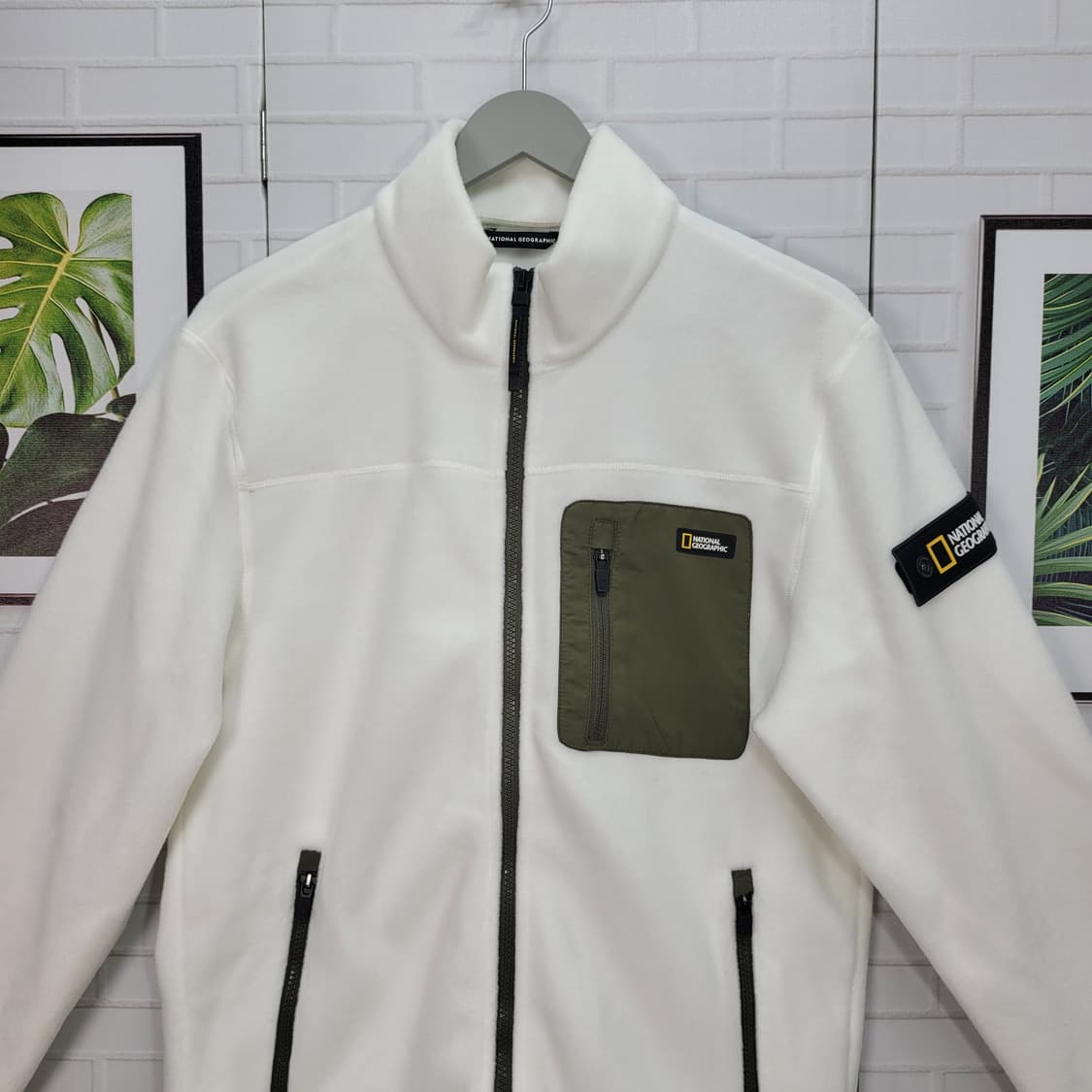 내셔널지오그래픽 스탠넥 후리스 집업 자켓 남여공용 L사이즈 거의새옷 상품이미지2