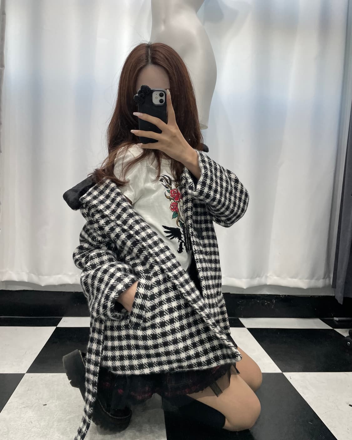 🎸체크 퍼 자켓🎸 상품이미지3