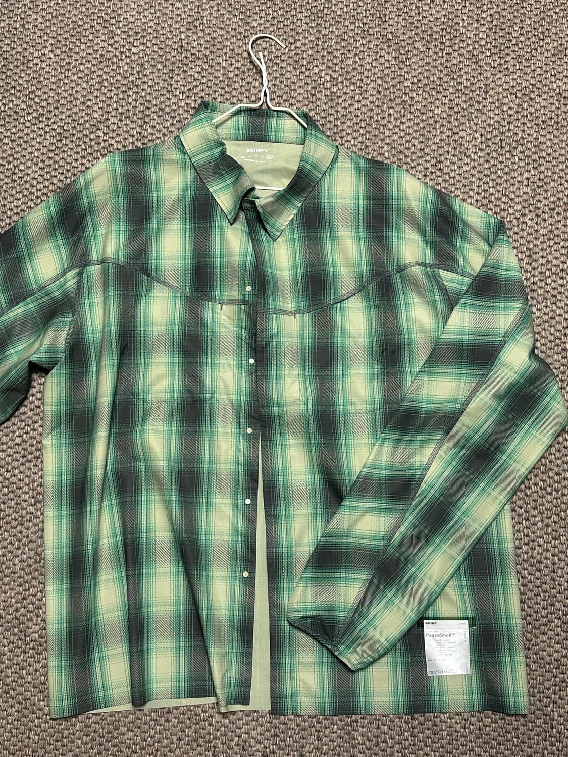새티스파이 피스쉘리버셔츠 그린체크(XL) 상품이미지1