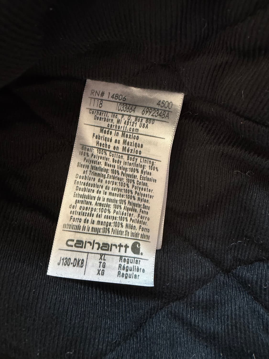 [XL]칼하트 액티브자켓 J130 DKB 상품이미지5