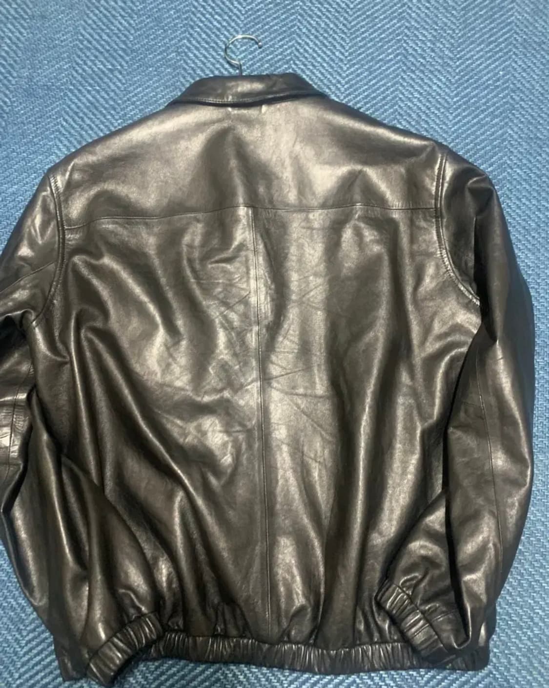 헤리티지플로스 램스킨 레더 블루종 블랙 m 상품이미지6