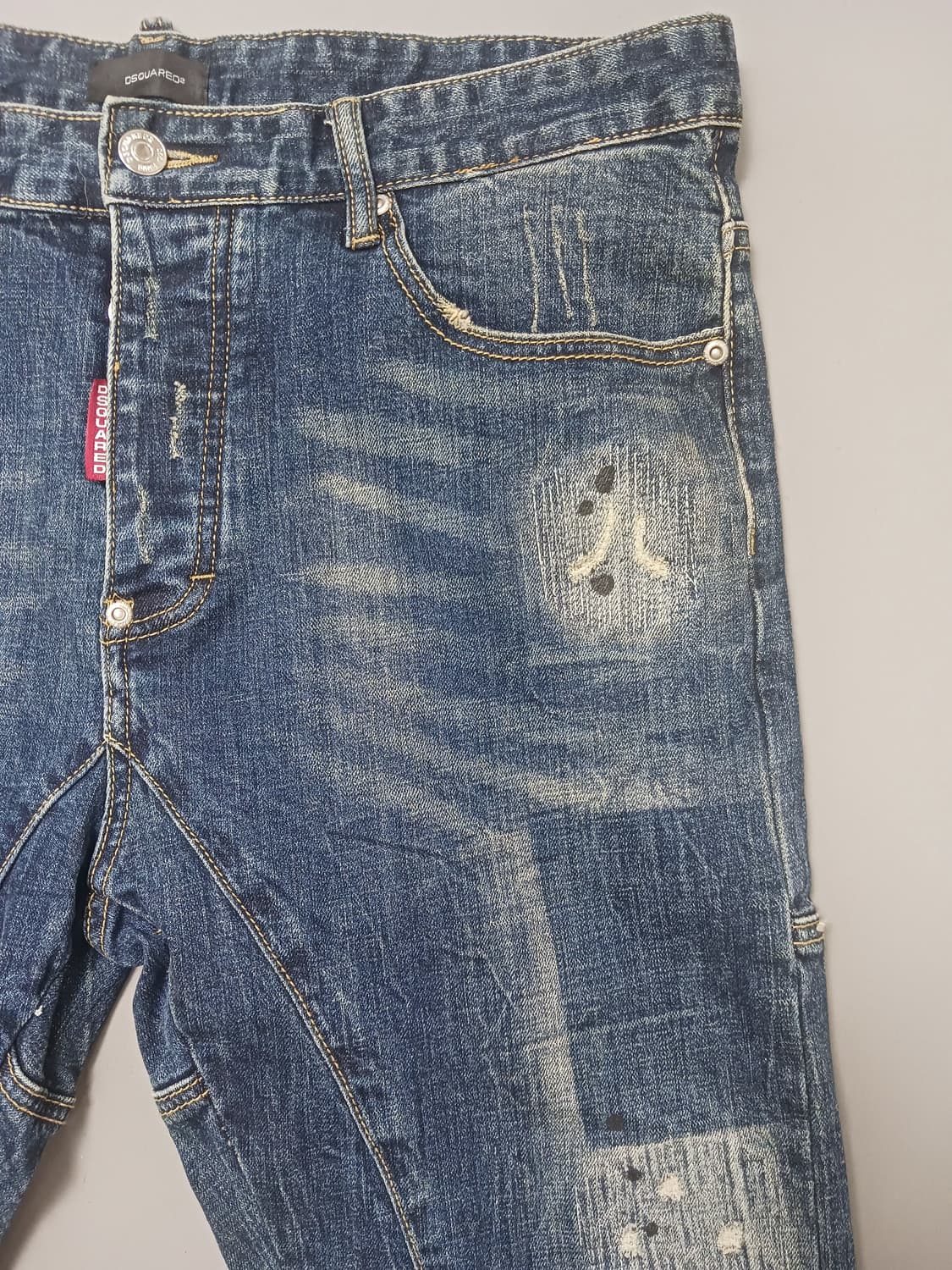 [34] 디스퀘어드2 스티치덧댐 타이디바이커진 청바지 상품이미지4