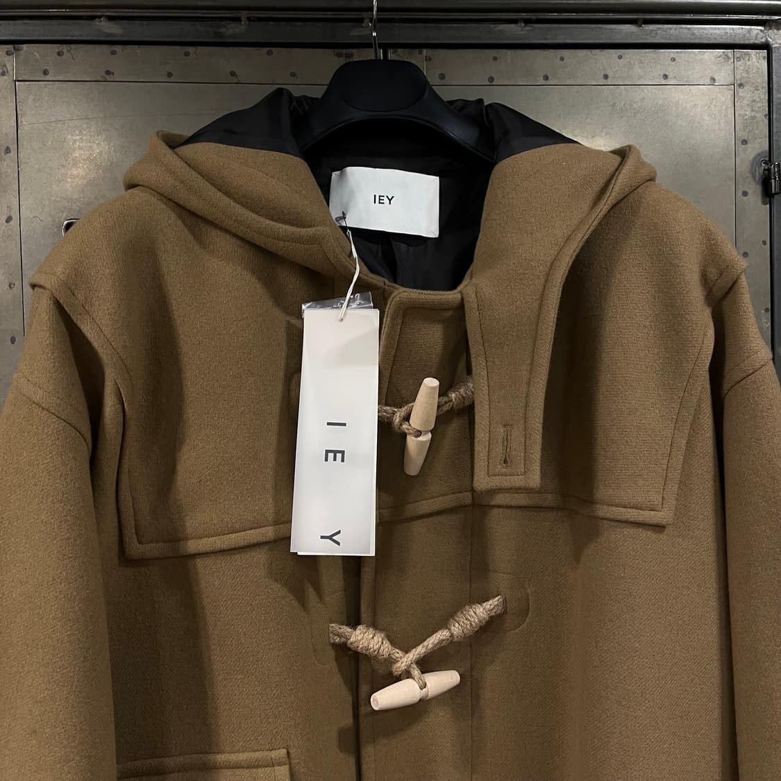 [택포](새상품)(L)이에이 IEY 맥시더플코트 카멜 상품이미지6