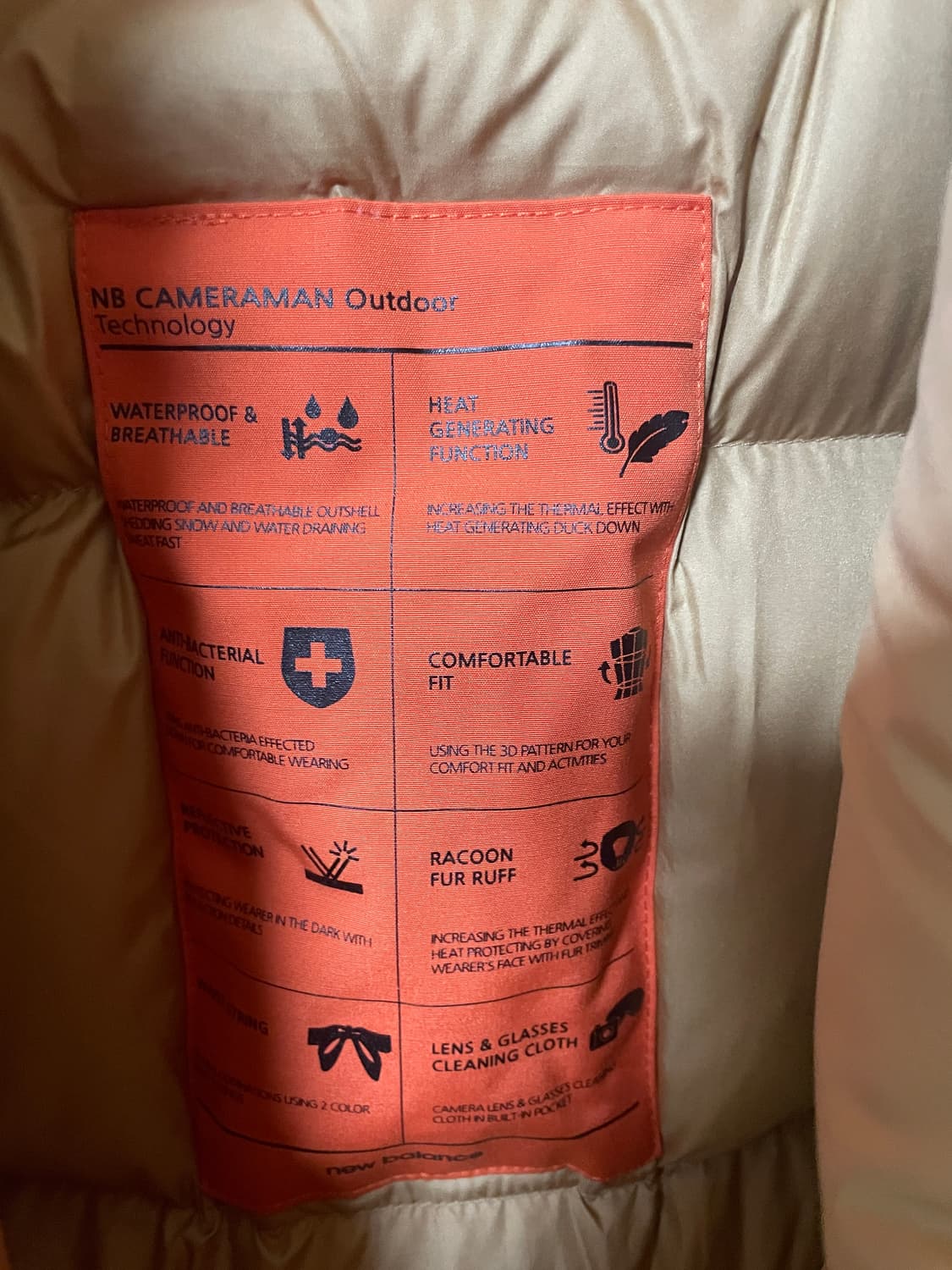 뉴발란스 카메라맨 패딩 점퍼 자켓 100 상품이미지5