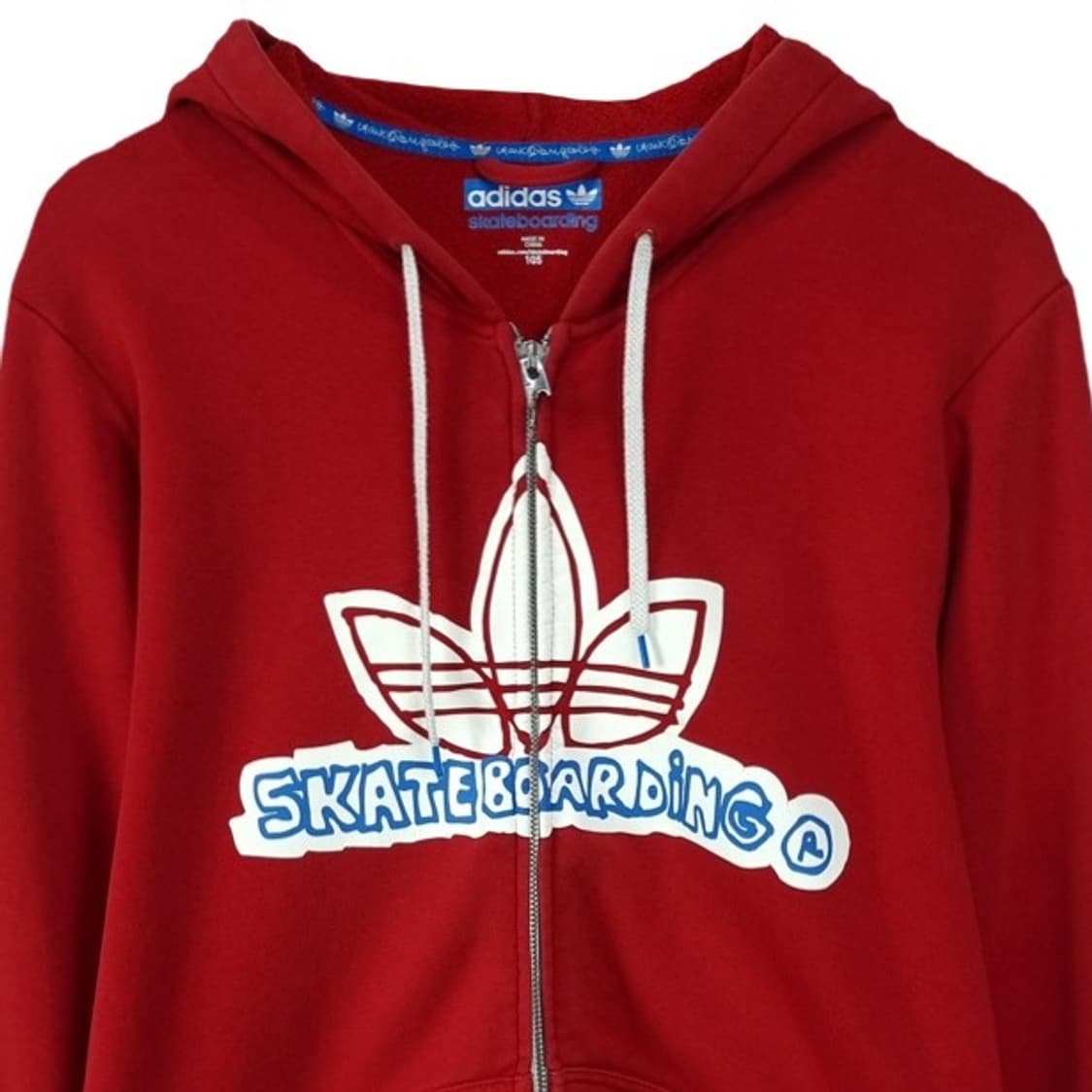 [아디다스 x 마크곤잘레스] 빅로고 프린팅 후드 집업 레드 M19466 상품이미지4