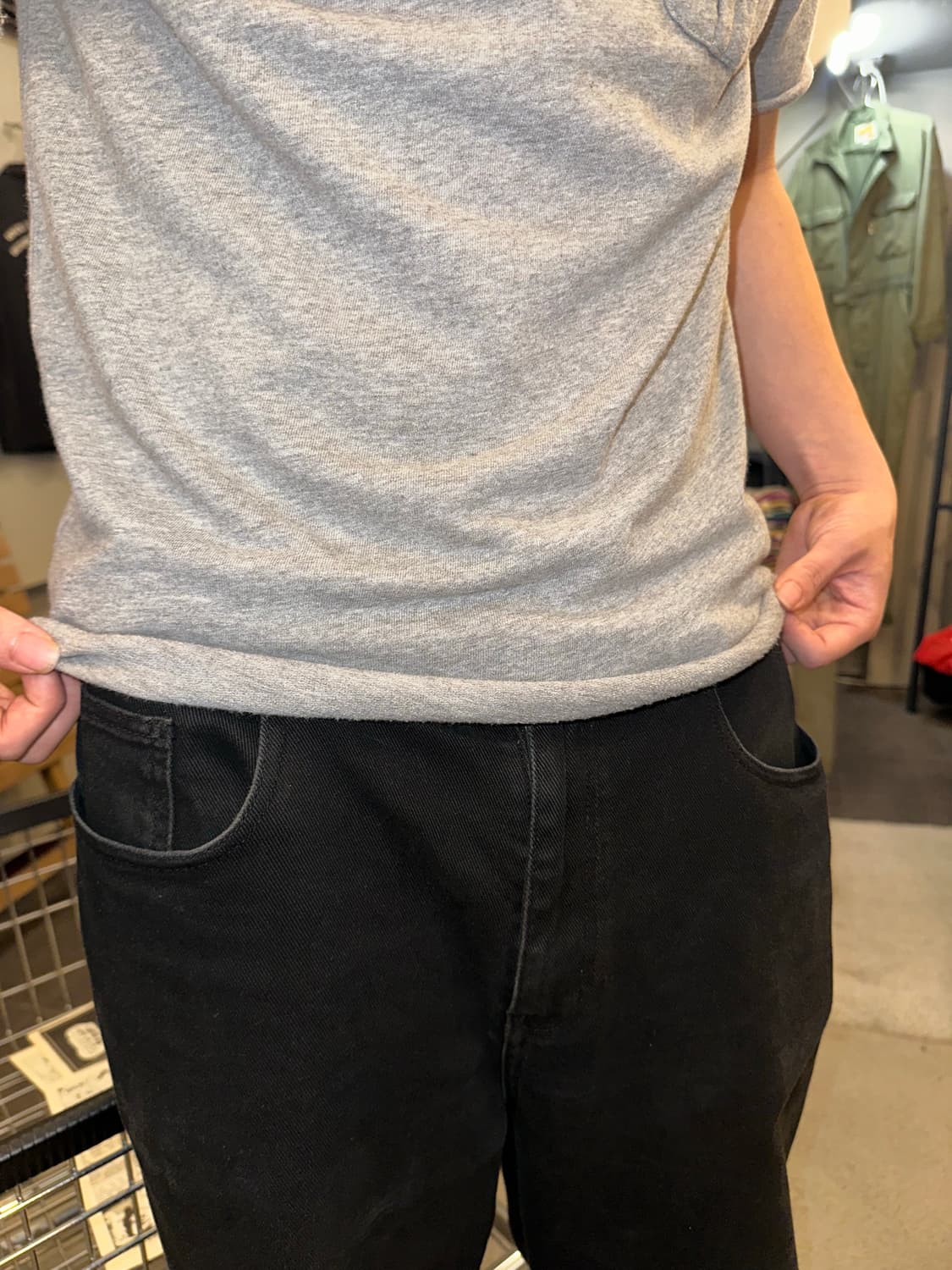 Grn Pocket cutting detail cotton T-shirt 상품이미지6