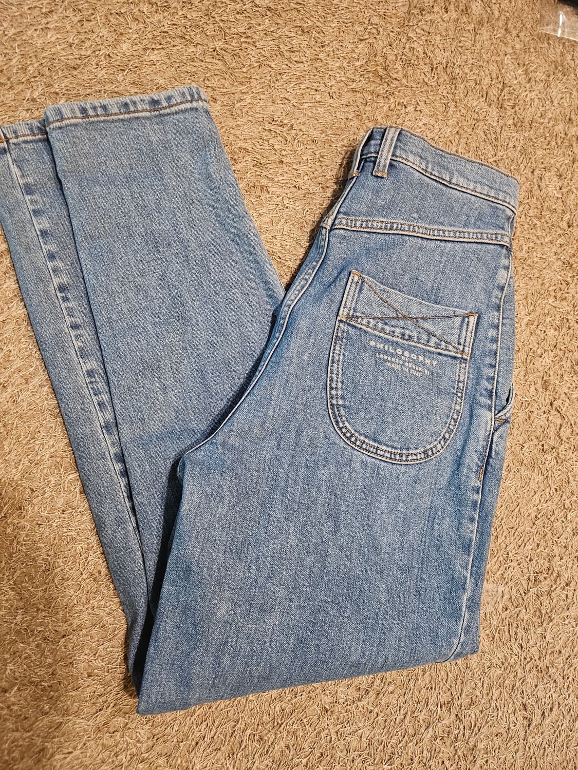 새상품/필로소피 디 로렌조 세라피니 하이라이즈 데이퍼드 중청 데님  상품이미지2