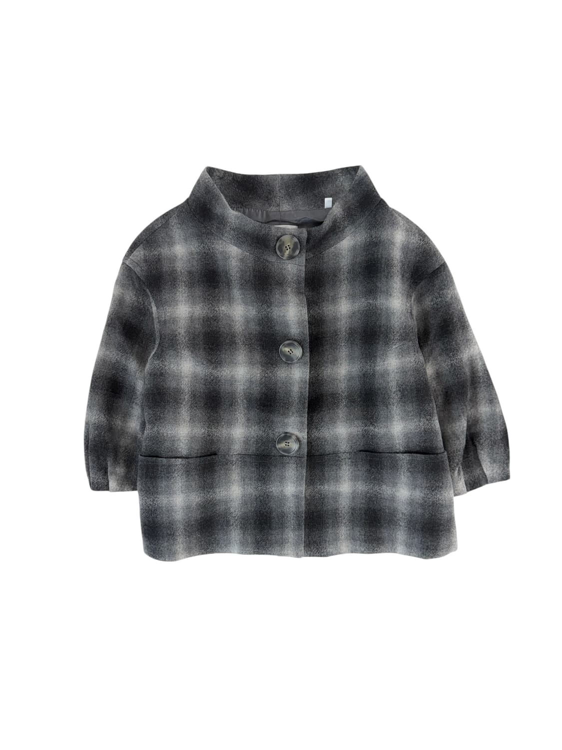 빈스 버튼 체크 자켓 상품이미지1