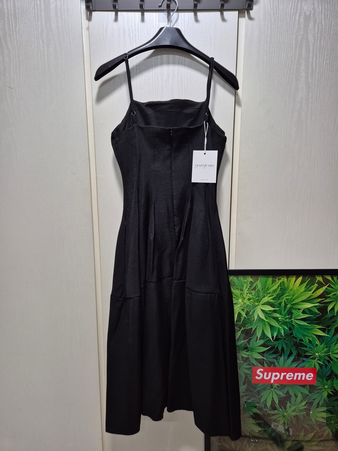 (타임세일)(새상품)디어먼데이로 블랙 끈나시 원피스 상품이미지10