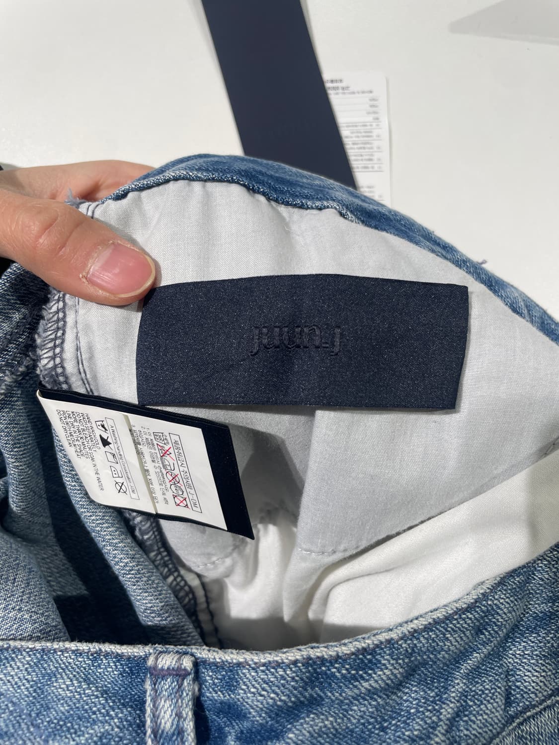 준지 중청 벨크로 니 데님 조거 팬츠 상품이미지7