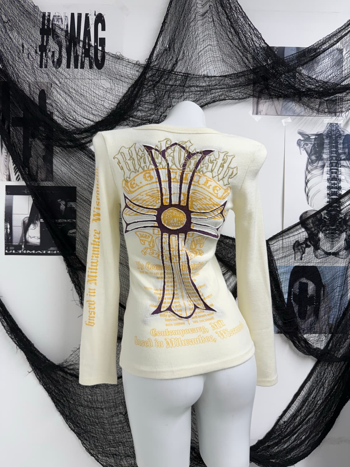 00s punk cross detailed longsleeve knit 상품이미지1
