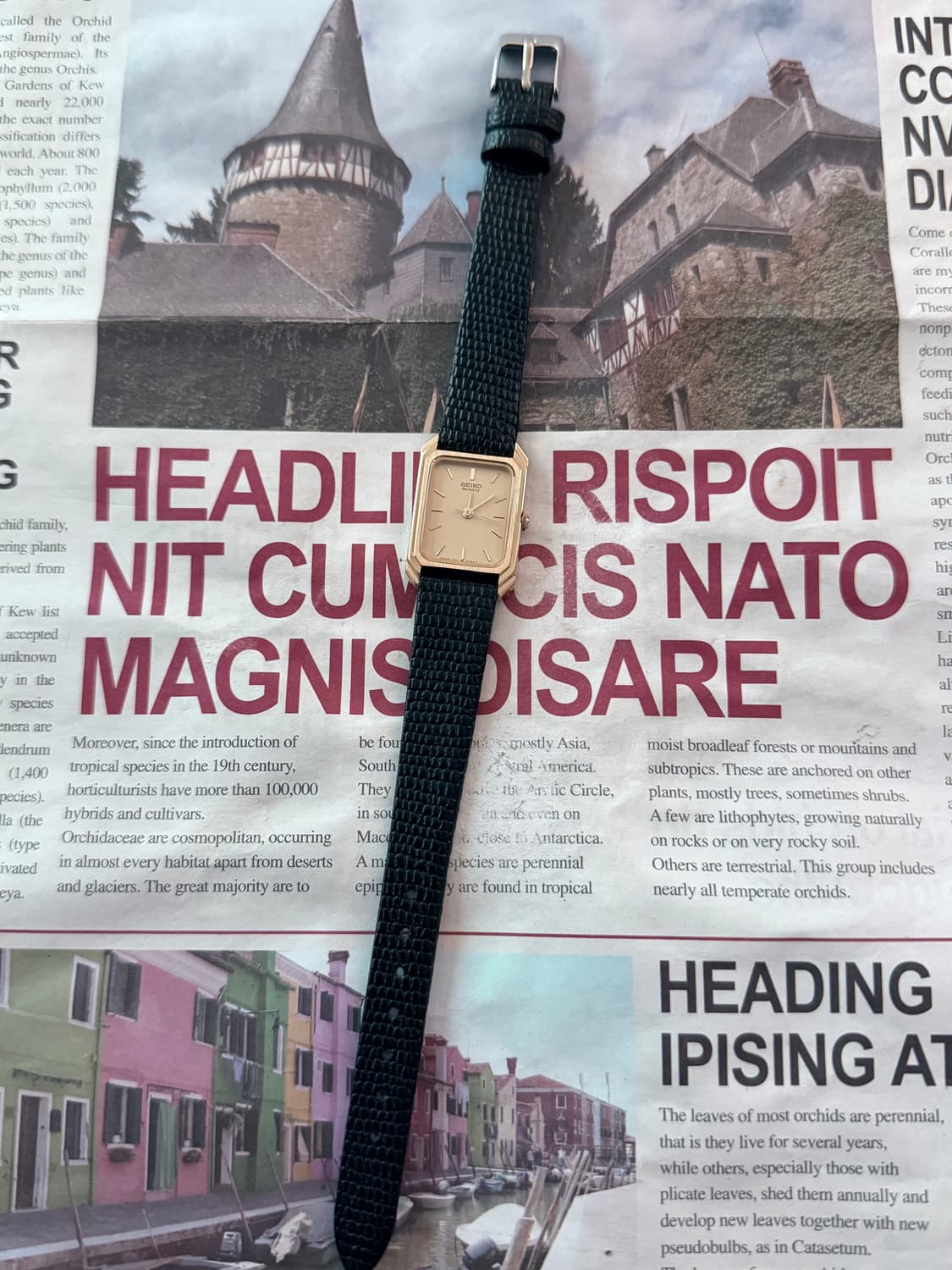 세이코 Seiko 쿼츠 스퀘어 골드 상품이미지2