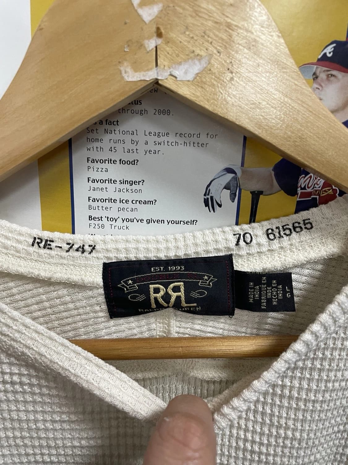 RRL 더블알엘 텍스쳐드 크루넥 페이퍼 화이트 상품이미지2