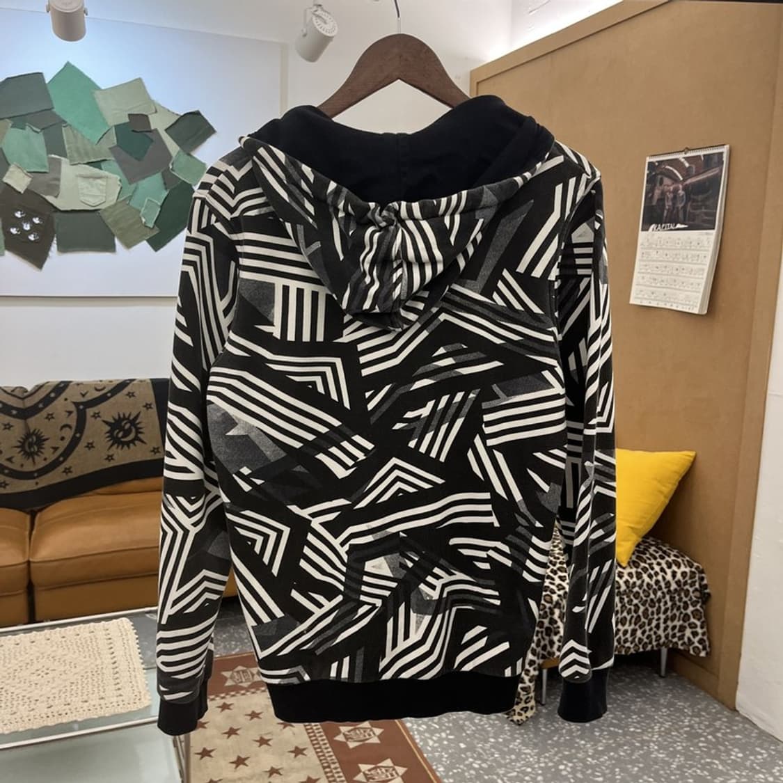 아디다스 스트릿 펑크 키치 기하학 패턴 져지 후드집업 90 C10215 상품이미지4