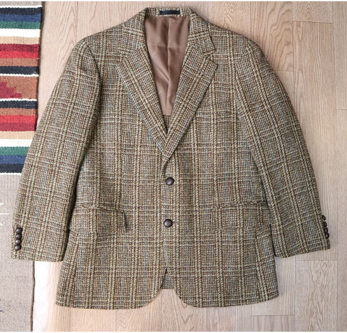 

일본판 Harris tweed 해리스 트위드 빈티지 2버튼 블레이저  상품이미지2