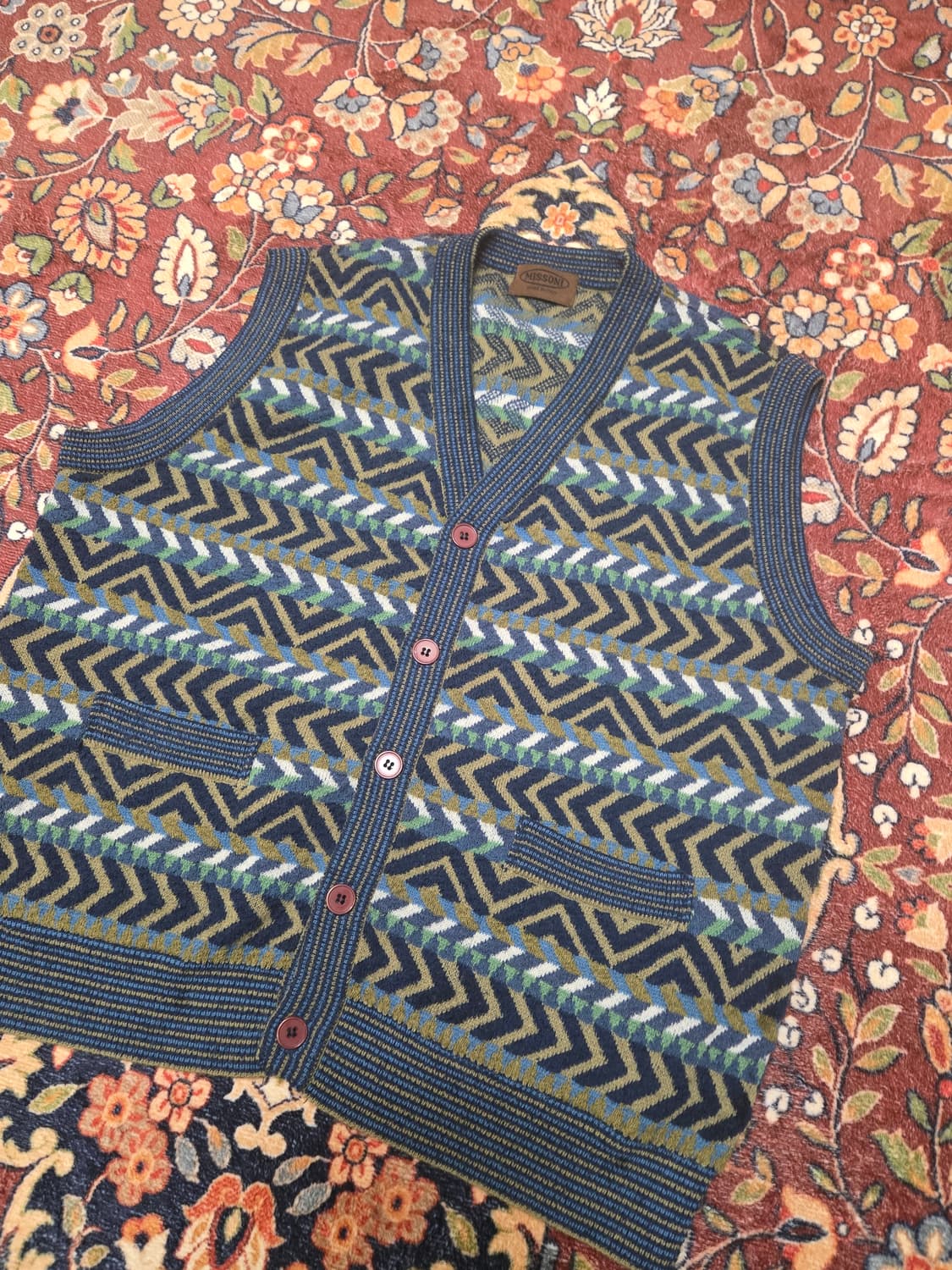  [L~XL] 미쏘니(Missoni) 지그재그 패턴 니트 베스트 조끼  상품이미지3