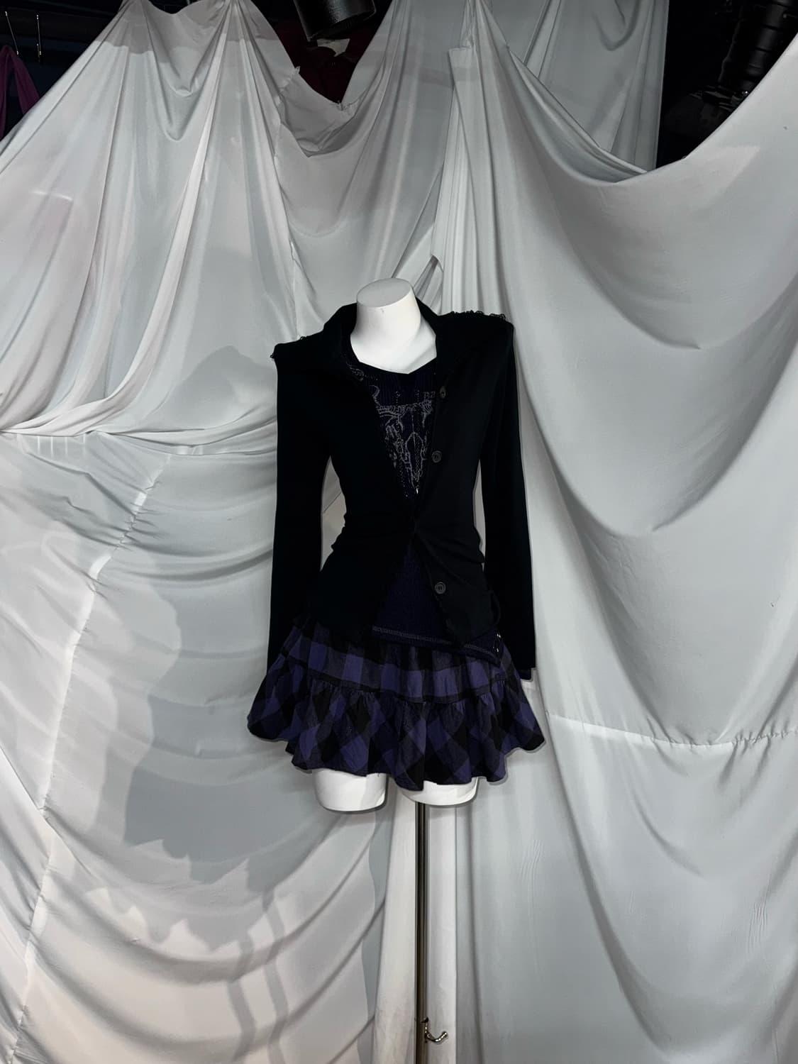 오즈크로스 레이어드 데일리 네이비 펑크프레피 코디세트 상품이미지7