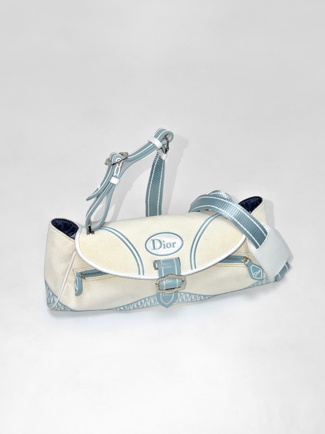 디올 트로터 새들 캔버스 바게트 크로스백 상품이미지2