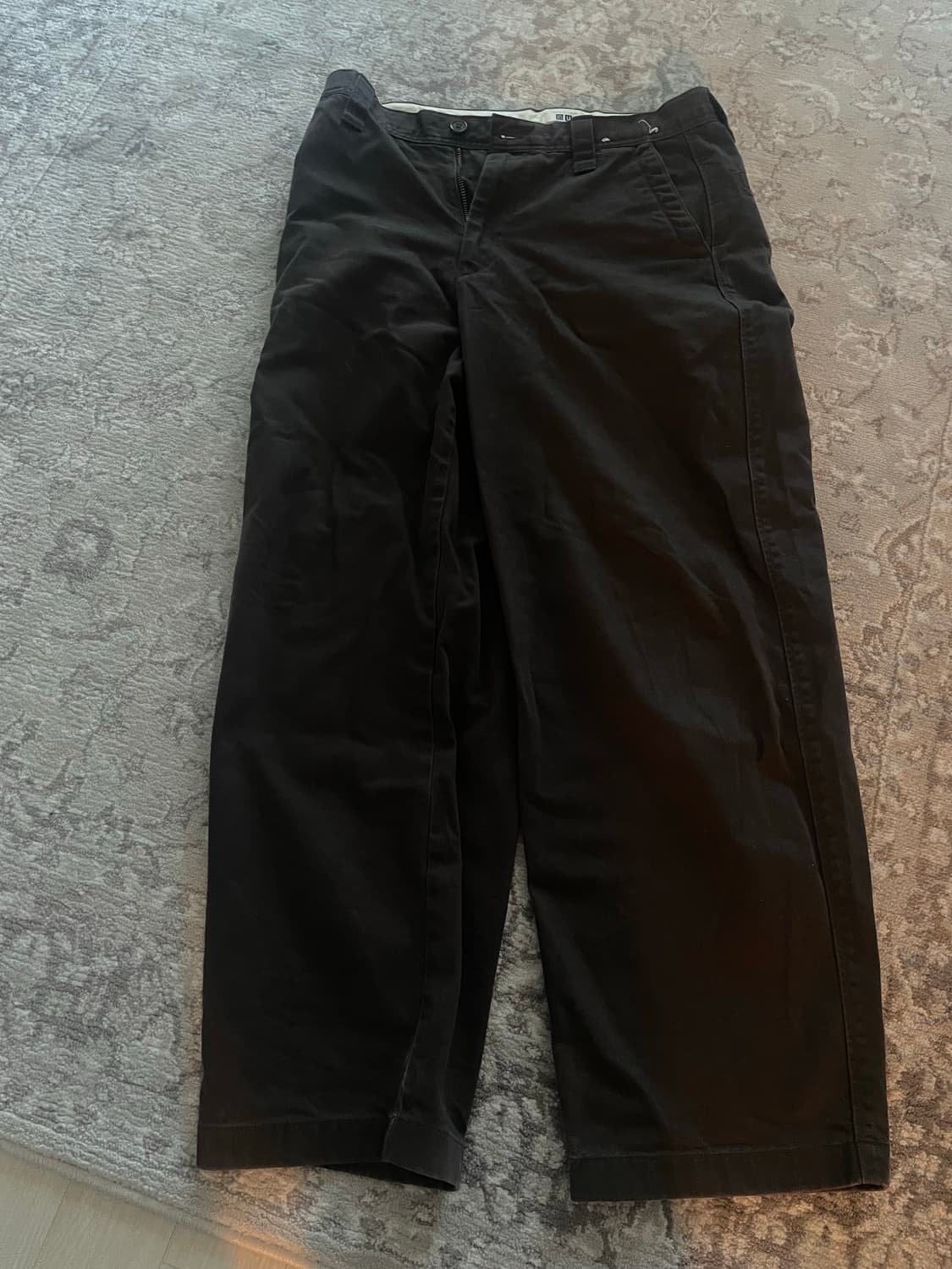 유니클로 와이드핏 치노팬츠 브라운 상품이미지2